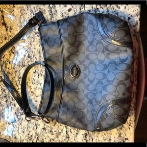 Coach leather black pocketbook